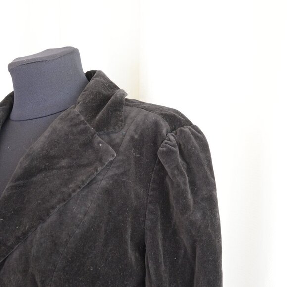 Vintage Y2K Black Velvet Gap Blazer Sz 8 - Picture 8 of 9